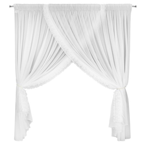 FIRANA GOTOWA LUISA 1 NA TAŚMIE 400 X 250 CM BIAŁY