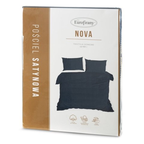 KOMPLET POŚCIELI NOVA3 140 X 200 CM CIEMNOGRANATOWY
