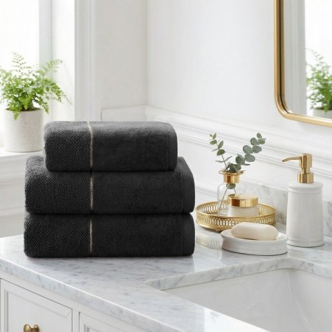 RĘCZNIK ARIA (09) 50 X 90 CM CZARNY