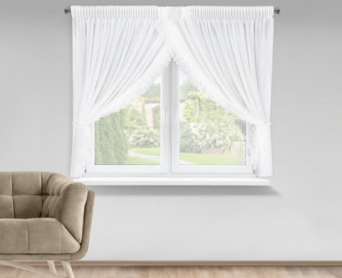 FIRANA GOTOWA LUISA 1 NA TAŚMIE 400 X 160 CM BIAŁY