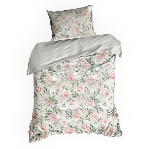 KOMPLET POŚCIELI SATYNOWEJ SPRING 13 160 X 200 CM BIAŁY