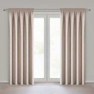 ZASŁONA GOTOWA LEYA NA TAŚMIE 140 X 270 CM BEŻOWY