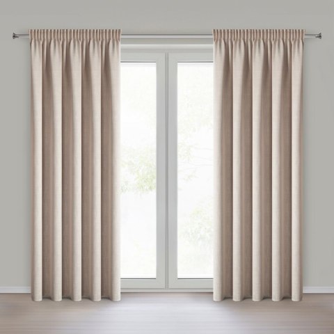 ZASŁONA GOTOWA LEYA NA TAŚMIE 140 X 270 CM BEŻOWY