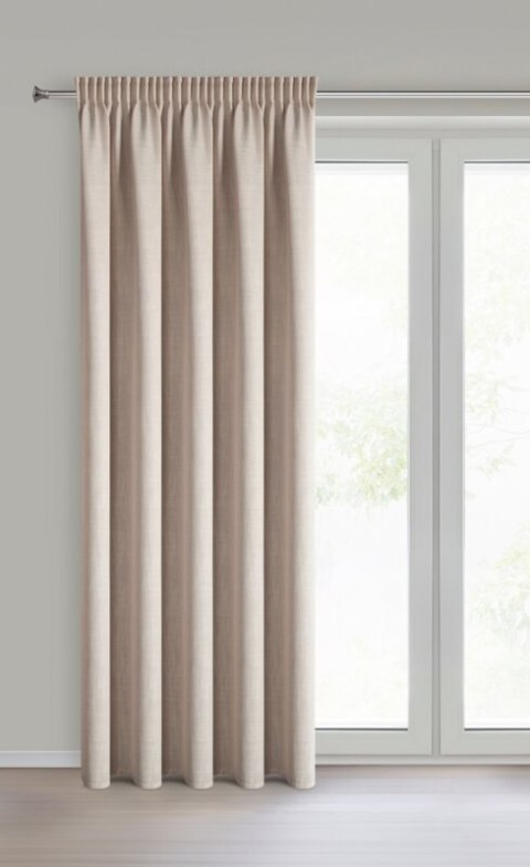 ZASŁONA GOTOWA LEYA NA TAŚMIE 140 X 270 CM BEŻOWY