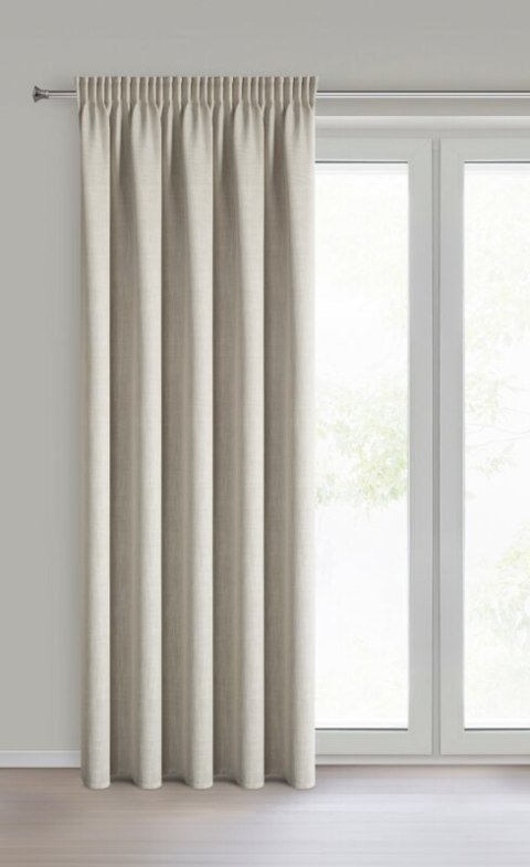 ZASŁONA GOTOWA LEYA NA TAŚMIE 140 X 270 CM CIEMNOBEŻOWY