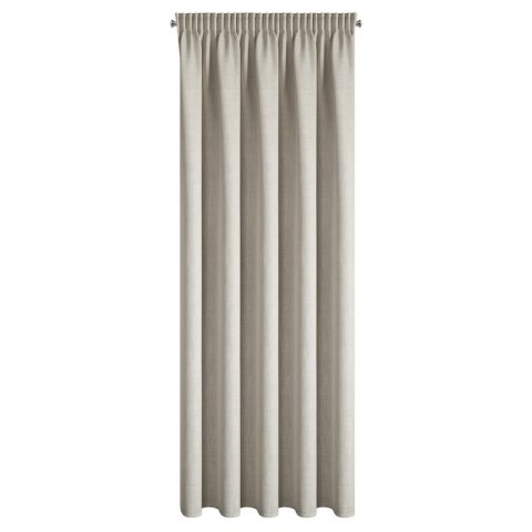 ZASŁONA GOTOWA LEYA NA TAŚMIE 140 X 270 CM CIEMNOBEŻOWY