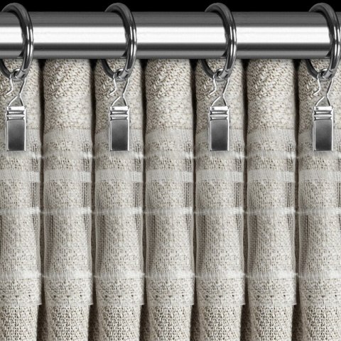 ZASŁONA GOTOWA LEYA NA TAŚMIE 140 X 270 CM CIEMNOBEŻOWY