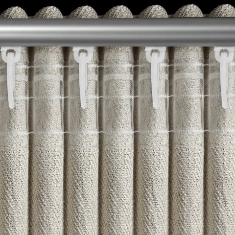 ZASŁONA GOTOWA LEYA NA TAŚMIE 140 X 270 CM CIEMNOBEŻOWY