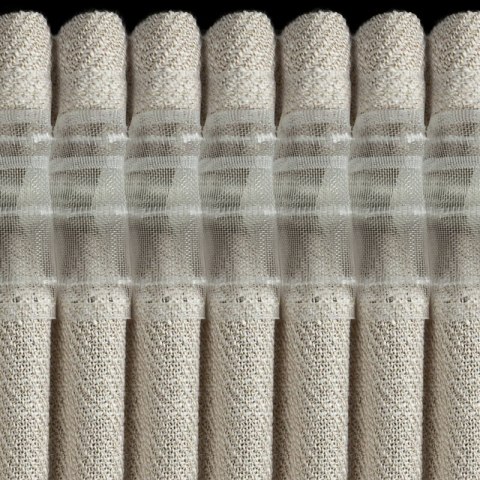 ZASŁONA GOTOWA LEYA NA TAŚMIE 140 X 270 CM CIEMNOBEŻOWY