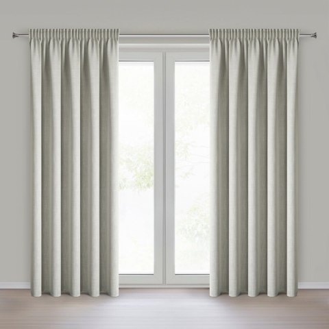 ZASŁONA GOTOWA LEYA NA TAŚMIE 140 X 270 CM SREBRNY