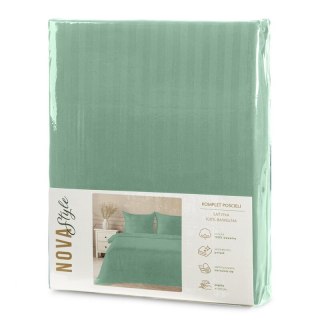 KOMPLET POŚCIELI SATYNOWEJ VERA 160 X 200 CM MIĘTOWY