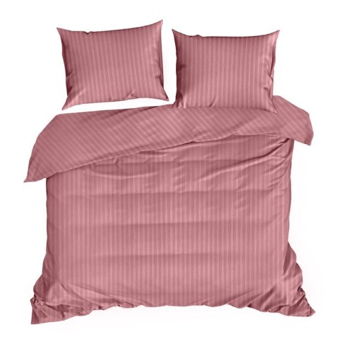 KOMPLET POŚCIELI SATYNOWEJ VERA 220 X 200 CM PUDROWY RÓŻ