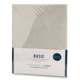 PRZEŚCIERADŁO Z GUMKĄ BASIC 100 X 200 X 30 CM BEŻOWY