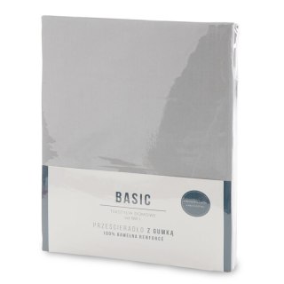 PRZEŚCIERADŁO Z GUMKĄ BASIC 100 X 200 X 30 CM SREBRNY