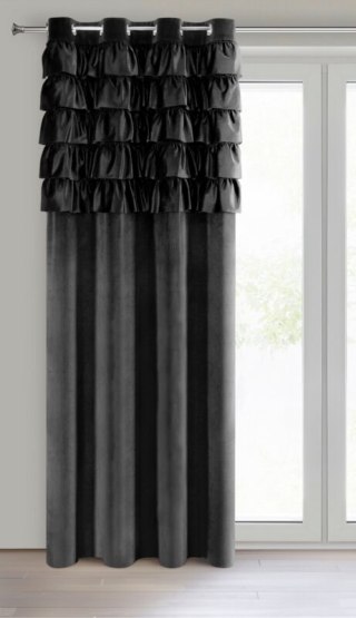 ZASŁONA GOTOWA AURA 140 X 250 CM CZARNY