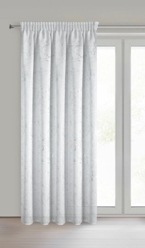 ZASŁONA GOTOWA MARLENE NA TAŚMIE 140 X 270 CM BIAŁY