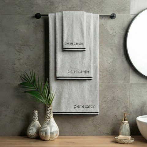 RĘCZNIK PIERRE CARDIN ROCCO 50 X 90 CM SREBRNY