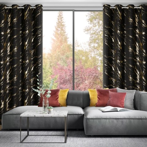 ZASŁONA GOTOWA LANI 140 X 250 CM CZARNY