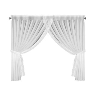 FIRANA GOTOWA HESTIA 1 NA TAŚMIE 400 X 160 CM BIAŁY