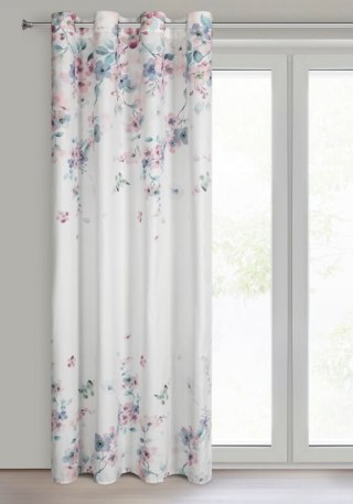 ZASŁONA SI/Z/FLORA/B+RÓŻ 140X250 PRZEL