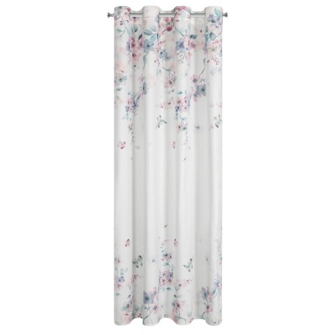 ZASŁONA SI/Z/FLORA/B+RÓŻ 140X250 PRZEL