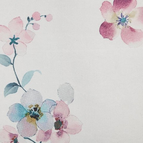 ZASŁONA SI/Z/FLORA/B+RÓŻ 140X250 PRZEL