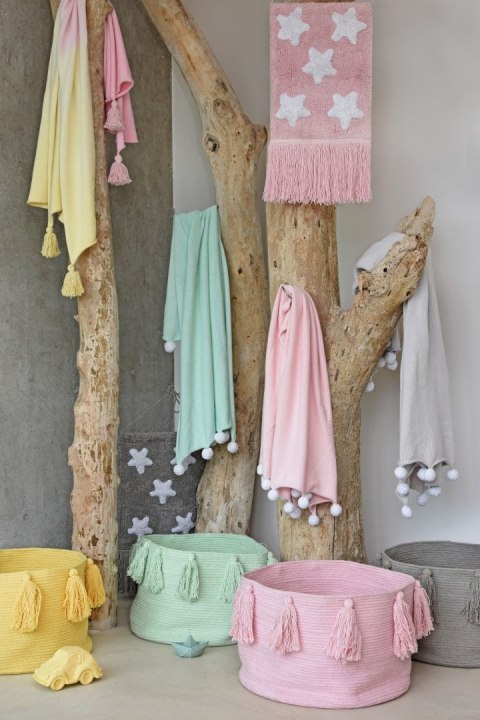 Lorena Canals Kosz dekoracyjny Tassels Pink Lorena Canals Kosz dekoracyjny Tassels Pink