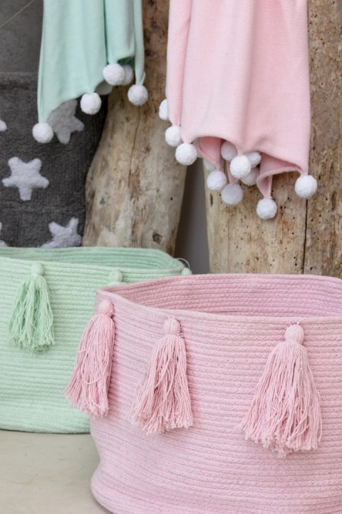 Lorena Canals Kosz dekoracyjny Tassels Pink Lorena Canals Kosz dekoracyjny Tassels Pink
