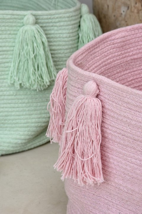 Lorena Canals Kosz dekoracyjny Tassels Pink Lorena Canals Kosz dekoracyjny Tassels Pink