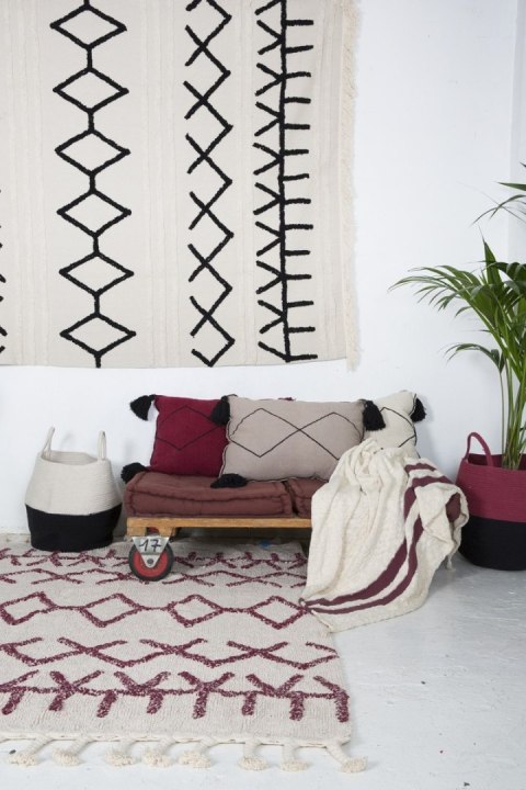 Lorena Canals Kosz dekoracyjny Zoco Black/Aubergine Lorena Canals Kosz dekoracyjny Zoco Black/Aubergine