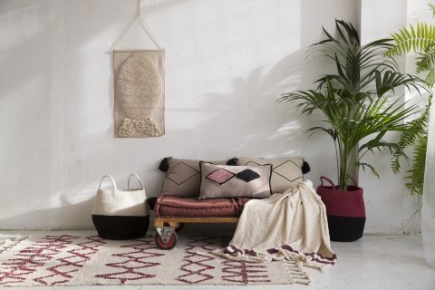 Lorena Canals Kosz dekoracyjny Zoco Black/Aubergine Lorena Canals Kosz dekoracyjny Zoco Black/Aubergine