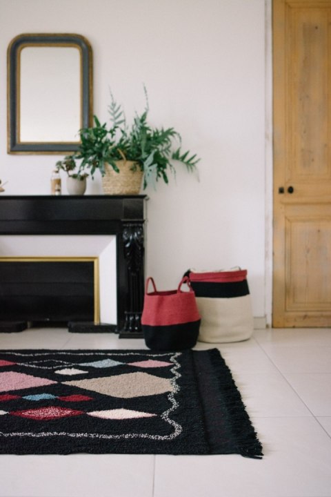 Lorena Canals Kosz dekoracyjny Zoco Black/Aubergine Lorena Canals Kosz dekoracyjny Zoco Black/Aubergine