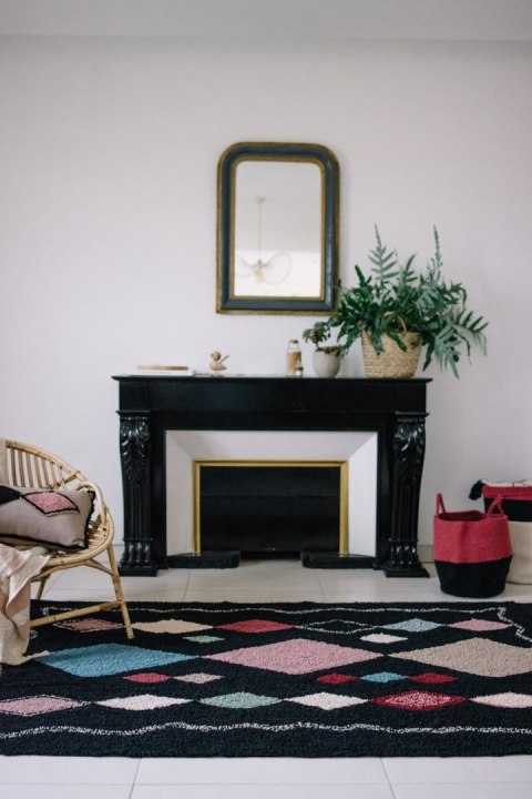 Lorena Canals Kosz dekoracyjny Zoco Black/Aubergine Lorena Canals Kosz dekoracyjny Zoco Black/Aubergine