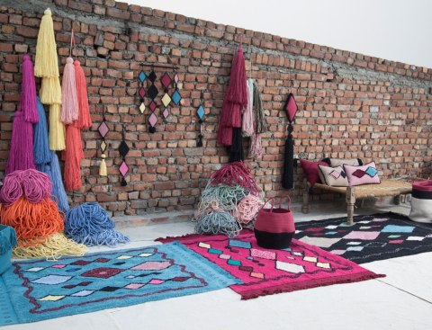 Lorena Canals Kosz dekoracyjny Zoco Black/Aubergine Lorena Canals Kosz dekoracyjny Zoco Black/Aubergine