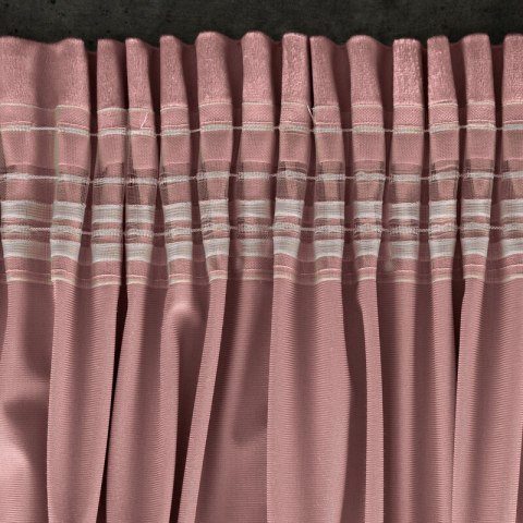 ZASŁONA GOTOWA D91 ROSA NA TAŚMIE 135 X 300 CM CIEMNORÓŻOWY