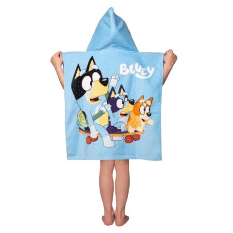 Ręcznik bawełniany ponczo z kapturem 50x115 Bluey Ręcznik bawełniany ponczo z kapturem 50x115 Bluey
