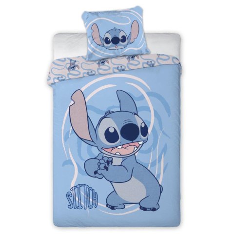 Pościel bawełna 160x200+1p70x80 Lilo i Stitch 002 niebieski