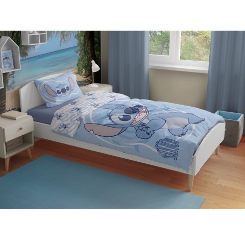 Pościel bawełna 160x200+1p70x80 Lilo i Stitch 002 niebieski