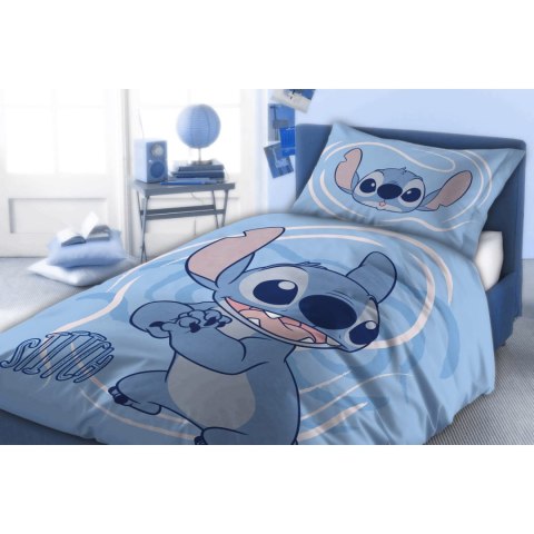 Pościel bawełna 160x200+1p70x80 Lilo i Stitch 002 niebieski