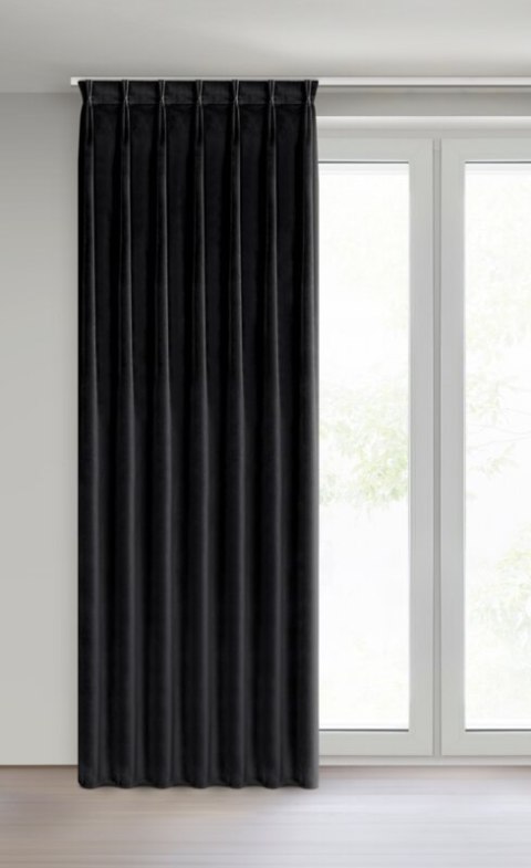 ZASŁONA GOTOWA MELANIE 140 X 270 CM CZARNY ZASŁONA GOTOWA MELANIE 140 X 270 CM CZARNY