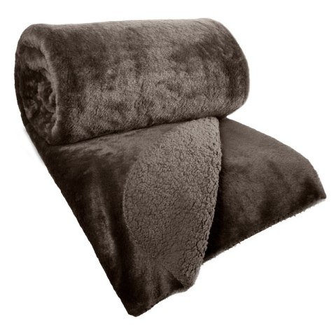 NARZUTA NINA 170 X 210 CM CIEMNOBRĄZOWY NARZUTA NINA 170 X 210 CM CIEMNOBRĄZOWY