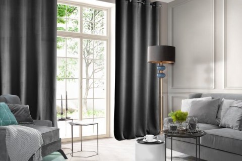 ZASŁONA GOTOWA D91 ROSA 140 X 250 CM CZARNY