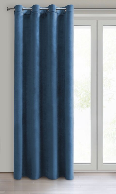 ZASŁONA GOTOWA D91 ROSA 140 X 250 CM GRANATOWY ZASŁONA GOTOWA D91 ROSA 140 X 250 CM GRANATOWY