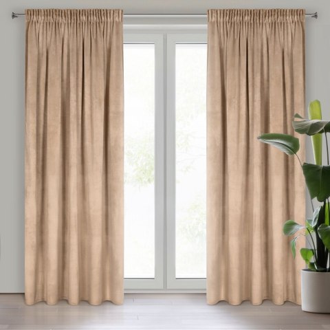 ZASŁONA GOTOWA D91 ROSA NA TAŚMIE 140 X 270 CM CIEMNOBEŻOWY ZASŁONA GOTOWA D91 ROSA NA TAŚMIE 140 X 270 CM CIEMNOBEŻOWY