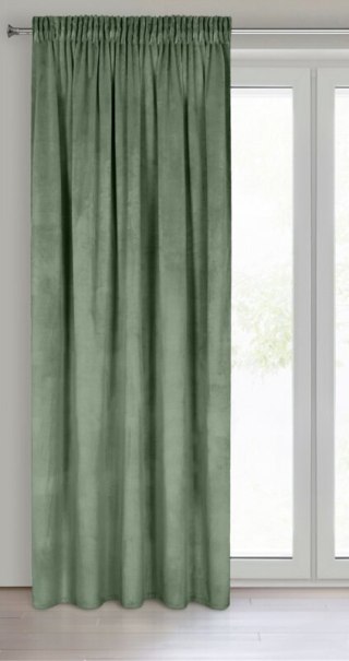 ZASŁONA GOTOWA D91 ROSA NA TAŚMIE 140 X 270 CM CIEMNOMIĘTOWY
