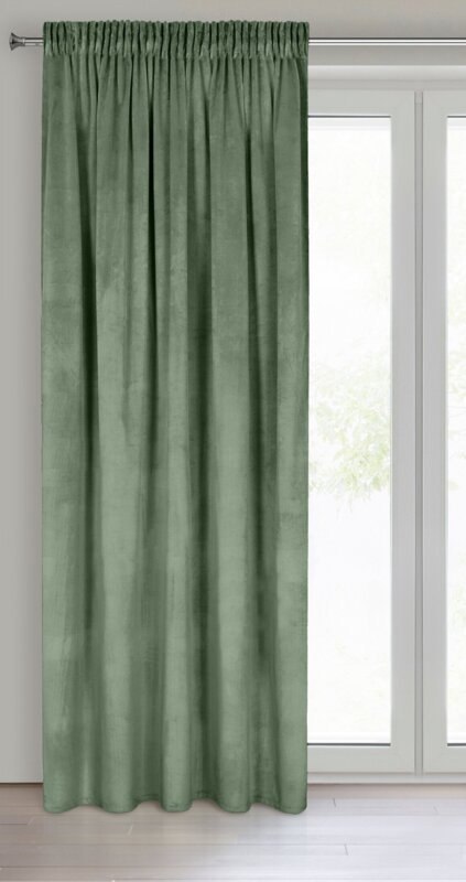 ZASŁONA GOTOWA D91 ROSA NA TAŚMIE 140 X 270 CM CIEMNOMIĘTOWY ZASŁONA GOTOWA D91 ROSA NA TAŚMIE 140 X 270 CM CIEMNOMIĘTOWY