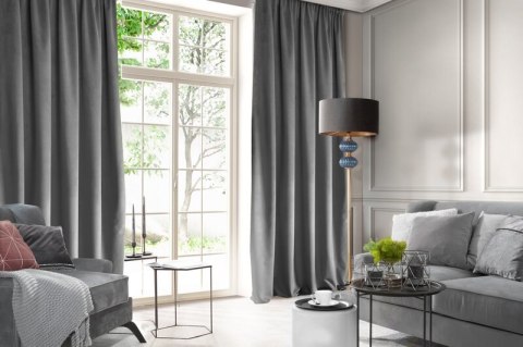 ZASŁONA GOTOWA D91 ROSA NA TAŚMIE 140 X 270 CM GRAFITOWY