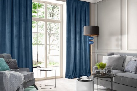 ZASŁONA GOTOWA D91 ROSA NA TAŚMIE 140 X 270 CM GRANATOWY ZASŁONA GOTOWA D91 ROSA NA TAŚMIE 140 X 270 CM GRANATOWY