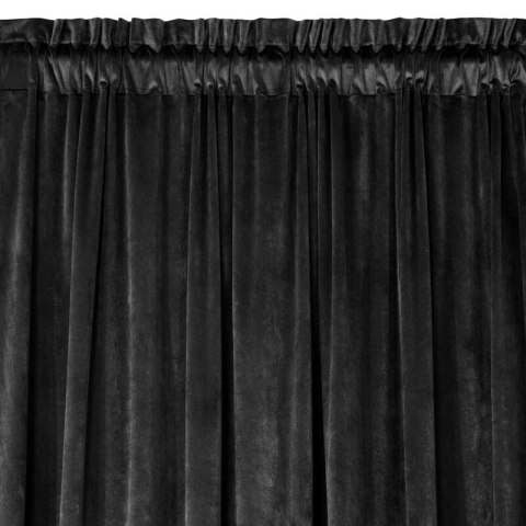 ZASŁONA GOTOWA MELANIE NA TAŚMIE 140 X 270 CM CZARNY ZASŁONA GOTOWA MELANIE NA TAŚMIE 140 X 270 CM CZARNY