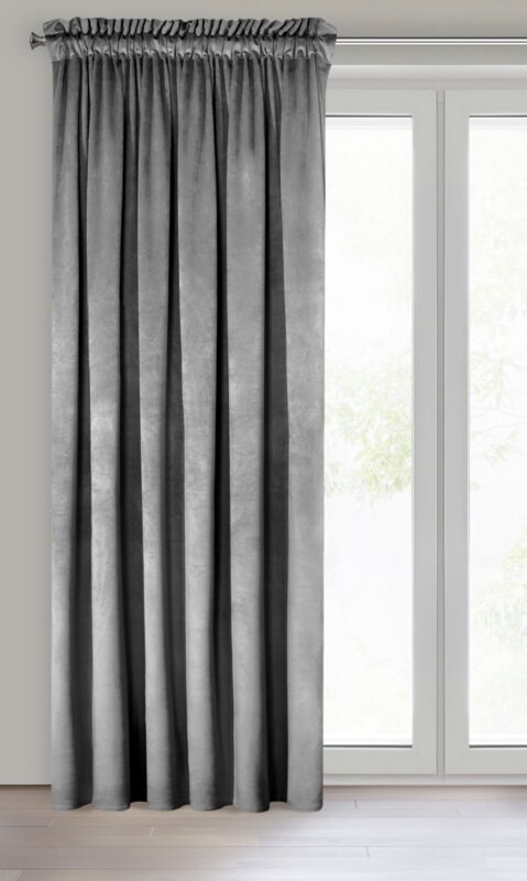 ZASŁONA GOTOWA MELANIE NA TAŚMIE 140 X 270 CM STALOWY